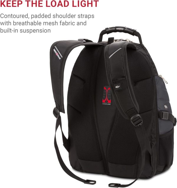 SwissGear 1900 Scansmart TSA 17 Laptop Backpack, Grey/Black, 19-Inch - Image 5