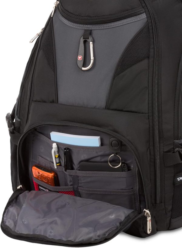 SwissGear 1900 Scansmart TSA 17 Laptop Backpack, Grey/Black, 19-Inch - Image 6